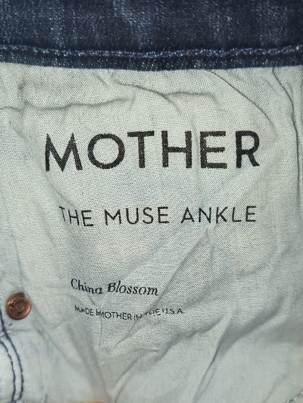MOTHER The Muse Ankle Jean in China Blossom Size 25 - Picture 6 of 8